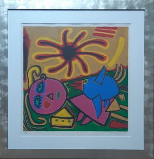 Corneille - " L 'Oiseau Bleu, Grand Soleil " E.A. exemplaar ( groot) kopen? Bied vanaf 410!