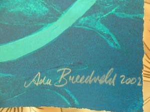 Ada Breedveld - Zeefdruk. Titel, "Seadreams". kopen? Bied vanaf 50!