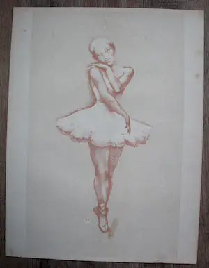 John Raedecker - litho: balletdanseres - 1947 kopen? Bied vanaf 20!