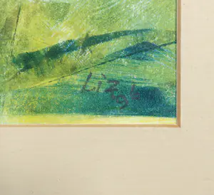 Liz Strick - Monotype, Autumn in Engelberg, Switzerland - Ingelijst kopen? Bied vanaf 1!