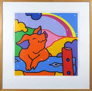 Shunyam - Zeefdruk, The Universe is mine - Ingelijst verkocht voor € 35!