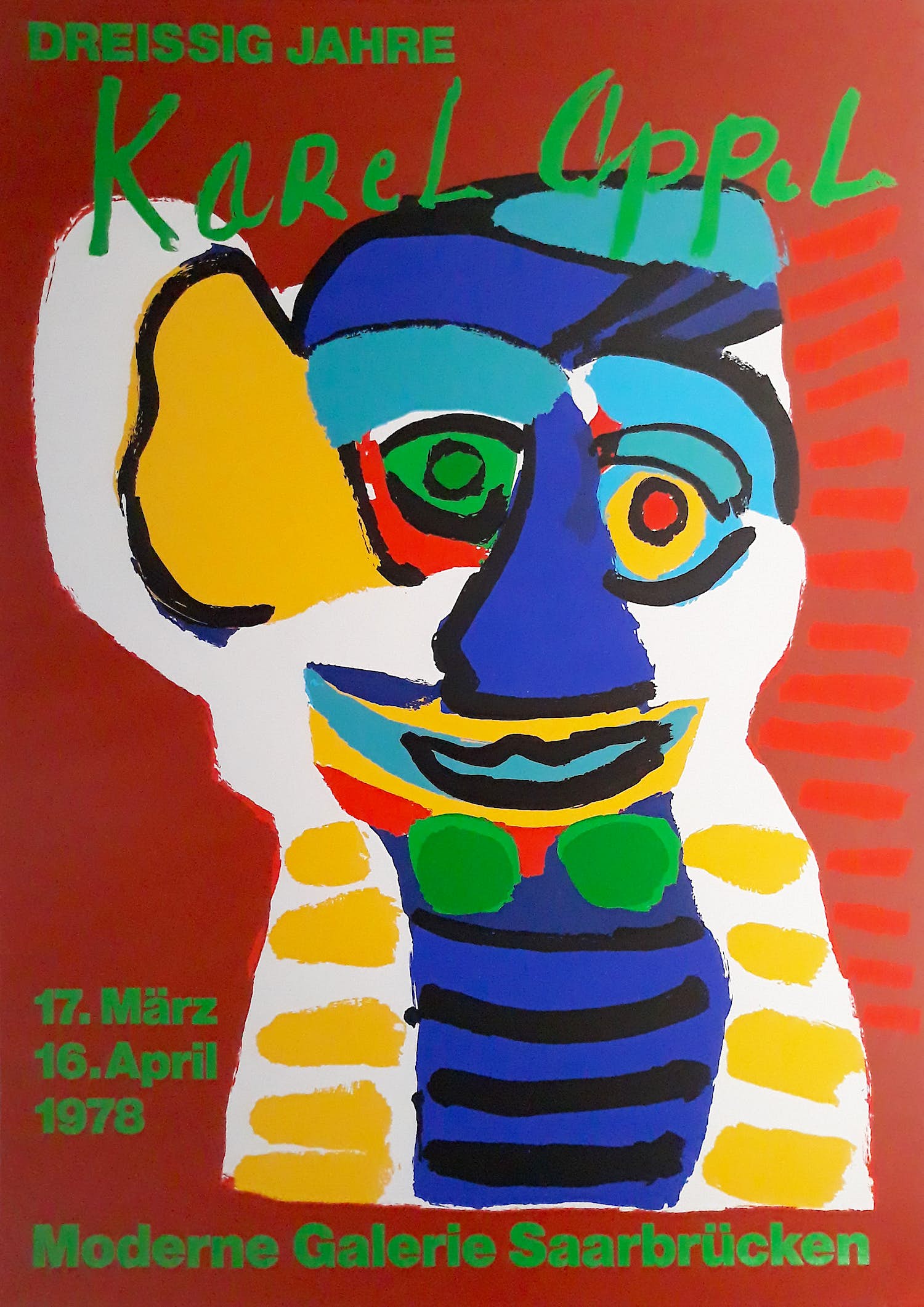 Karel Appel - Saarbrücken, zeefdruk verkocht voor € 1!