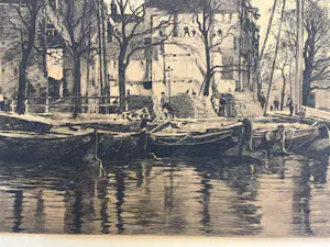 Willem Witsen - Binnenkant met afbraak - mooie originele ets kopen? Bied vanaf 160!