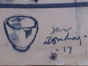 Jan Zondag - Tante Meu - Houtskooltekening kopen? Bied vanaf 60!