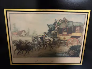 AcheterVictor Adam - Triptiek van 3 x 19e-eeuwse Handgekleurde Lithografieën (Paardenkoetsen)? Enchérissez de 240!