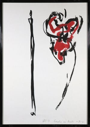 Ad Arma - Gouache, Compositie met persoonlijke opdracht - Ingelijst kopen? Bied vanaf 1!