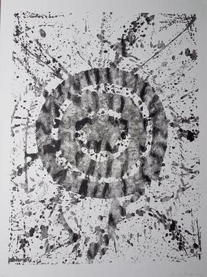 Sam Francis - Abstracte compositie - groot werk kopen? Bied vanaf 595!