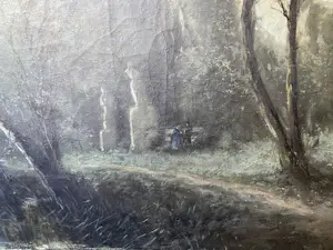 Edward Moerenhout - landschap bij maanlicht kopen? Bied vanaf 75!