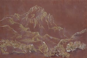 Alexander Gerhardus Dieperink - Monotype, Berggezicht - Ingelijst kopen? Bied vanaf 1!
