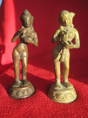 Brons (Onbekend) - Lakshmi en Radha. kopen? Bied vanaf 45!