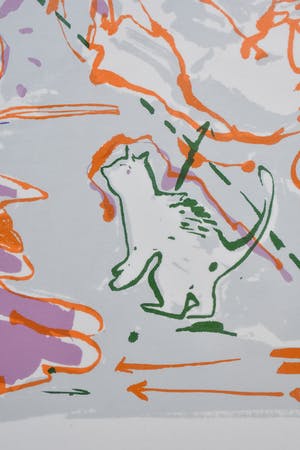 Niet of onleesbaar gesigneerd - jorn(?) Chaotisch pastel kopen? Bied vanaf 1!