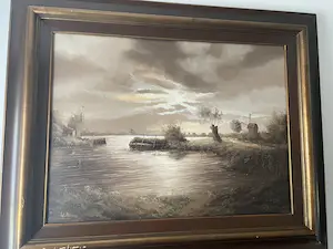 Willem Kroon - Hollands landschap kopen? Bied vanaf 80!