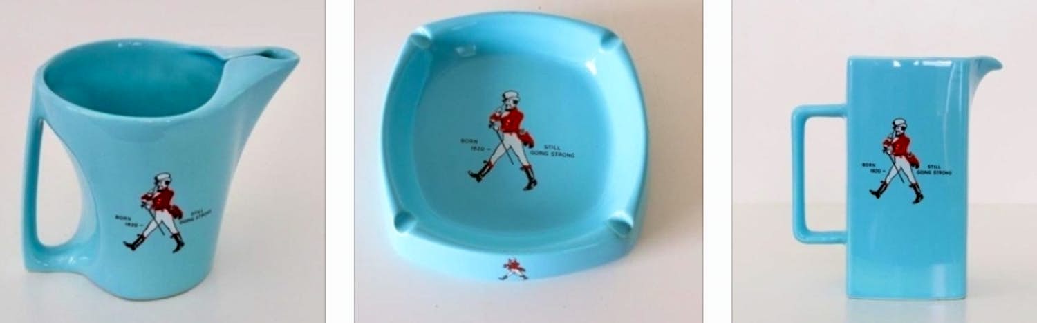 Niet of onleesbaar gesigneerd - 3 items "Johnnie Walker" keramiek verkocht voor € 1!