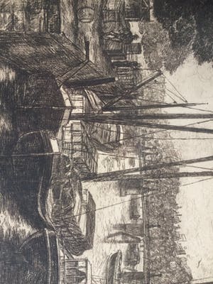 Louis Landre - Ets nr 1 Gezicht op Leuvenhaven Rotterdam kopen? Bied vanaf 95!