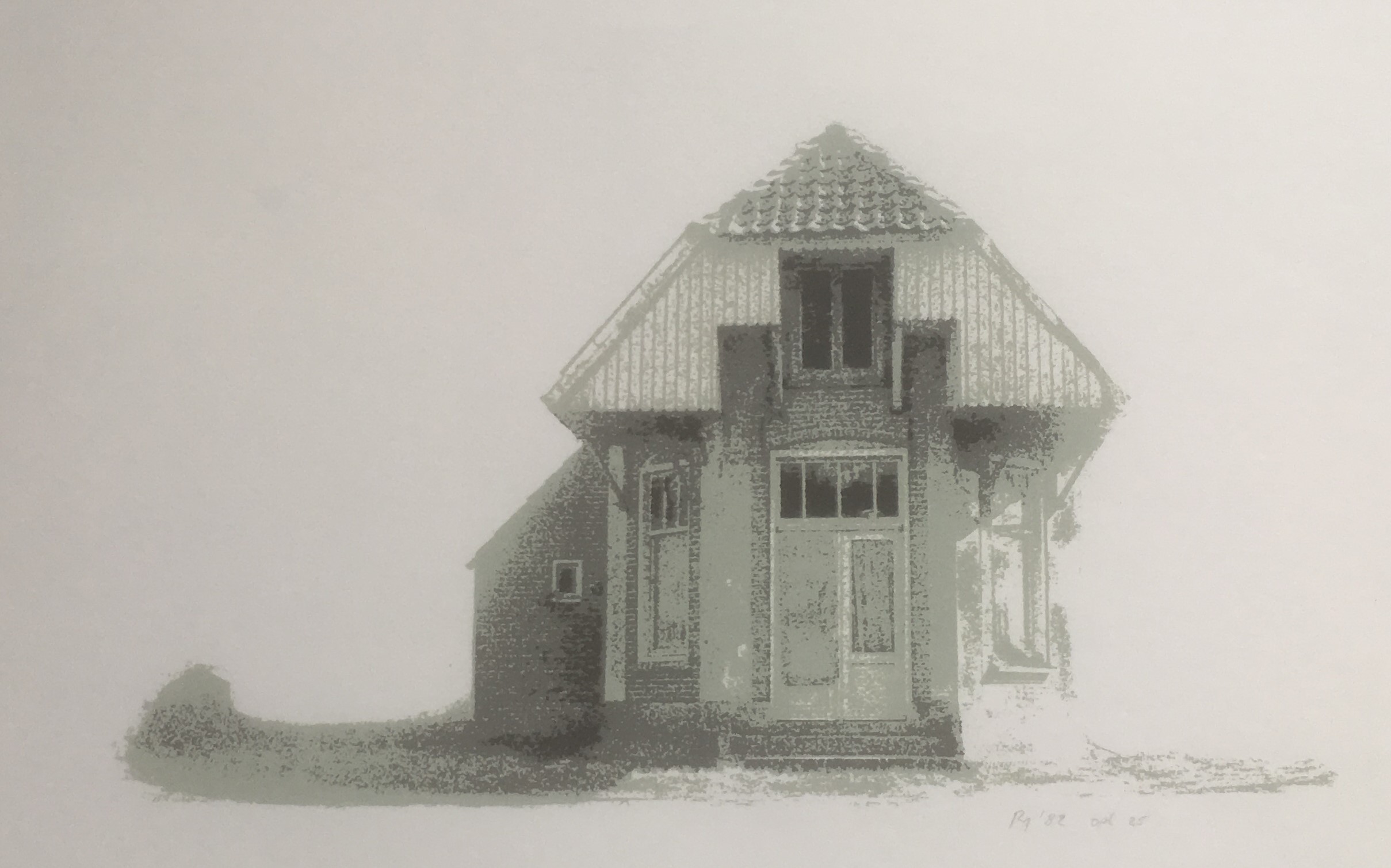 Niet of onleesbaar gesigneerd - Huis met landschap - 1982 kopen? Bied vanaf 1!