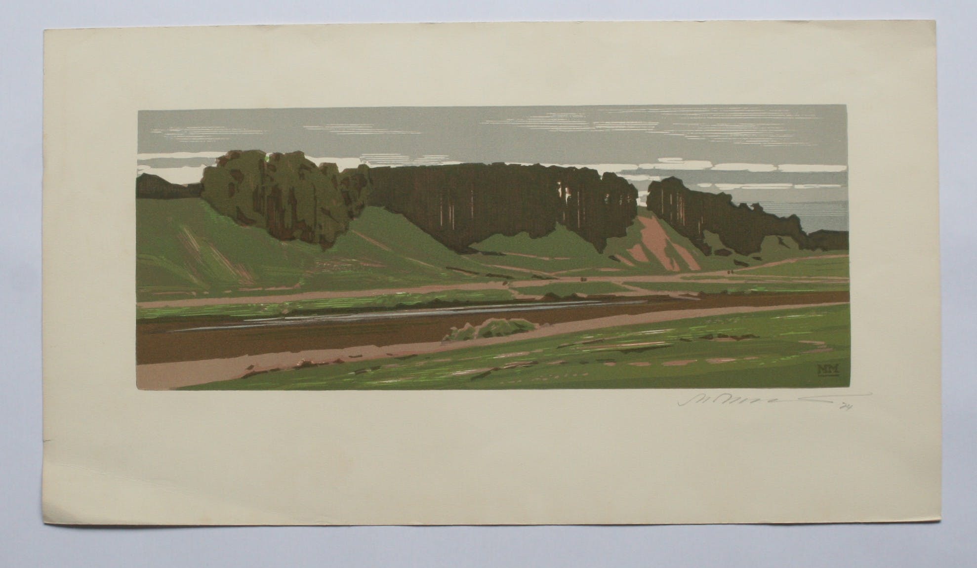 Niet of onleesbaar gesigneerd - Russisch - gesigneerd + monogram in de druk - '74 kopen? Bied vanaf 1!