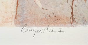 Peter Schenk - 'Compositie I' (1999) - ingelijst (Zeer groot) kopen? Bied vanaf 155!