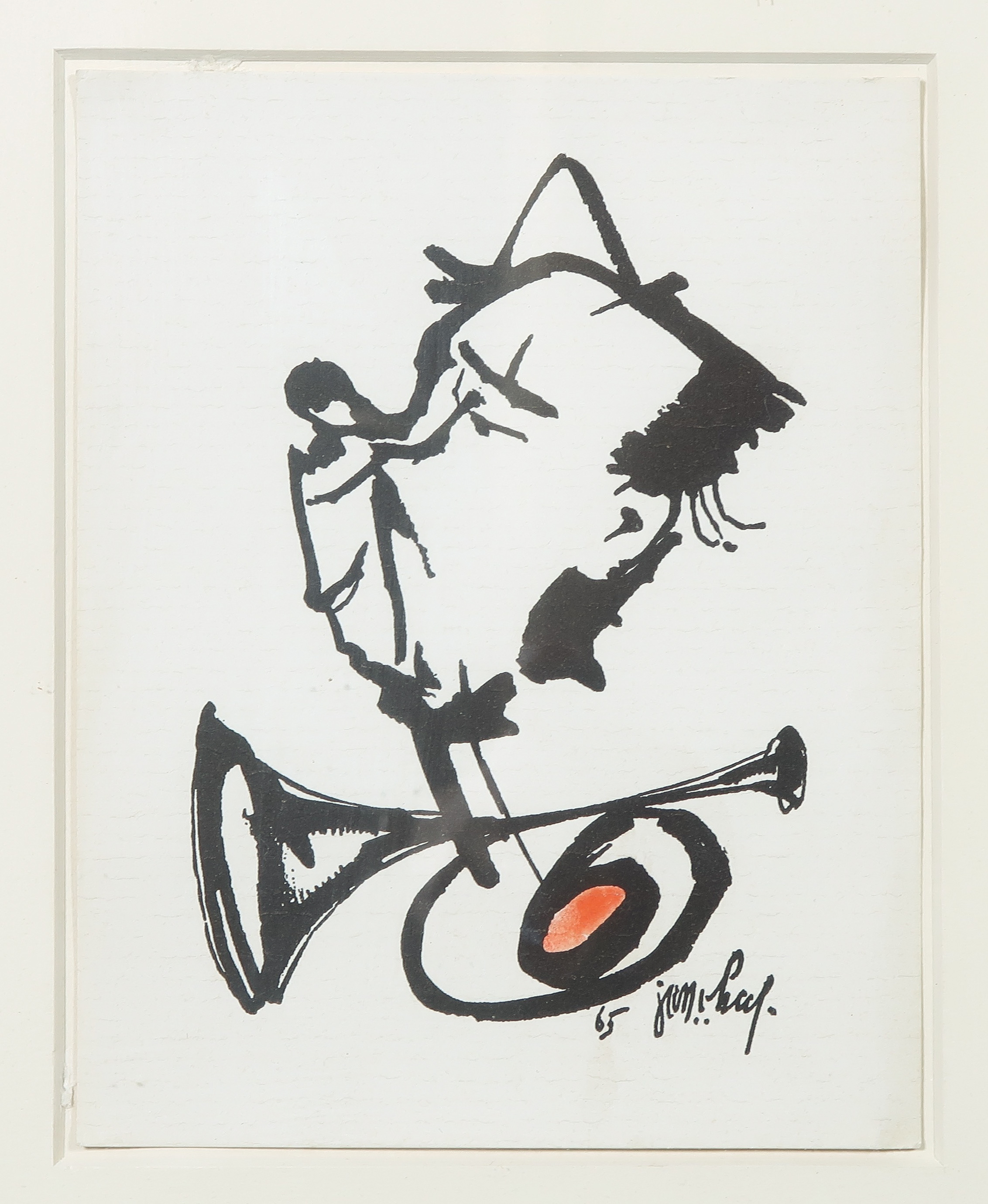 Jan van Heel - Handgekleurde litho, Z.T. muzikant - Ingelijst kopen? Bied vanaf 35!