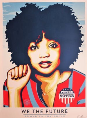 Shepard Fairey - We The Future Power to the Polls - gesigneerd kopen? Bied vanaf 85!