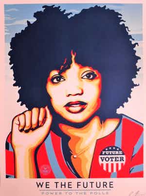 Shepard Fairey - We The Future Power to the Polls - gesigneerd verkauft für € 85!