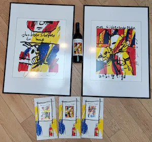 Herman Brood - Unieke set: WIJN kopen? Bied vanaf 325!