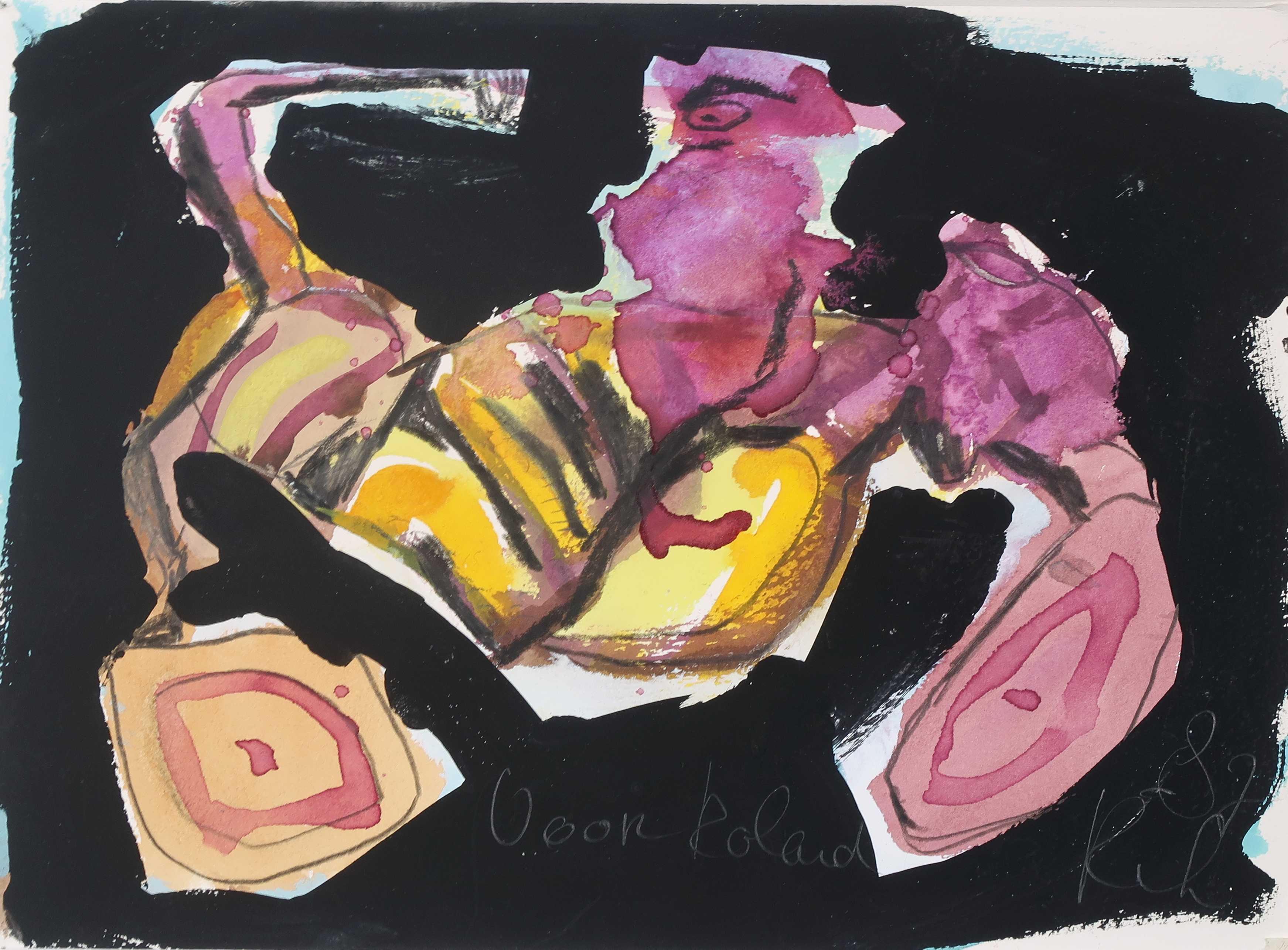Rik van Iersel - Gouache, Zonder titel verkocht voor € 40!