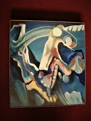 Frank Reyn - (vader van Halina) GROOT Expressionistisch olieverf "het maken van de Maan" kopen? Bied vanaf 30!