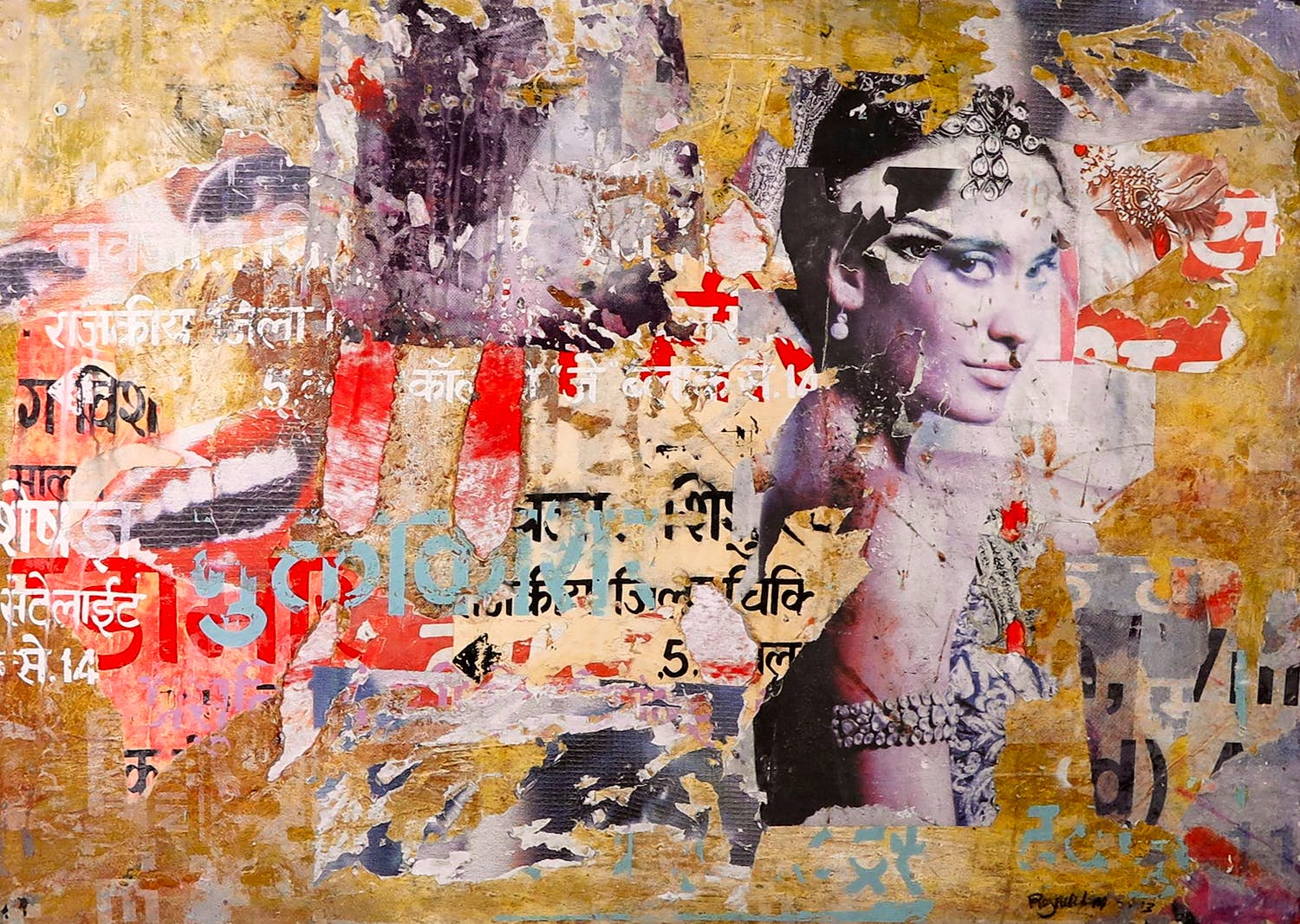 Reg Fallah - Mixed Media / Collage, Diu (Groot formaat) kopen? Bied vanaf 100!