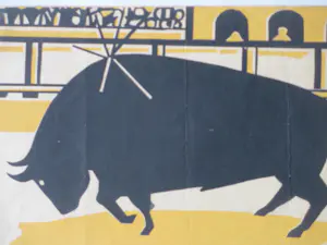 Aart Verhoeven - Stierengevecht - Kleurenlitho kopen? Bied vanaf 25!