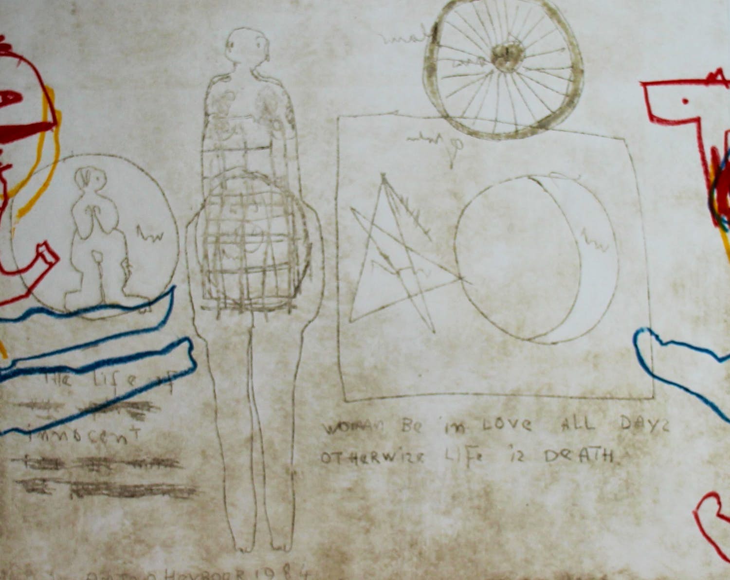 Anton Heyboer - Gemengde techniek(vetkrijt en potloodtekening met ets) - 1984 kopen? Bied vanaf 280!