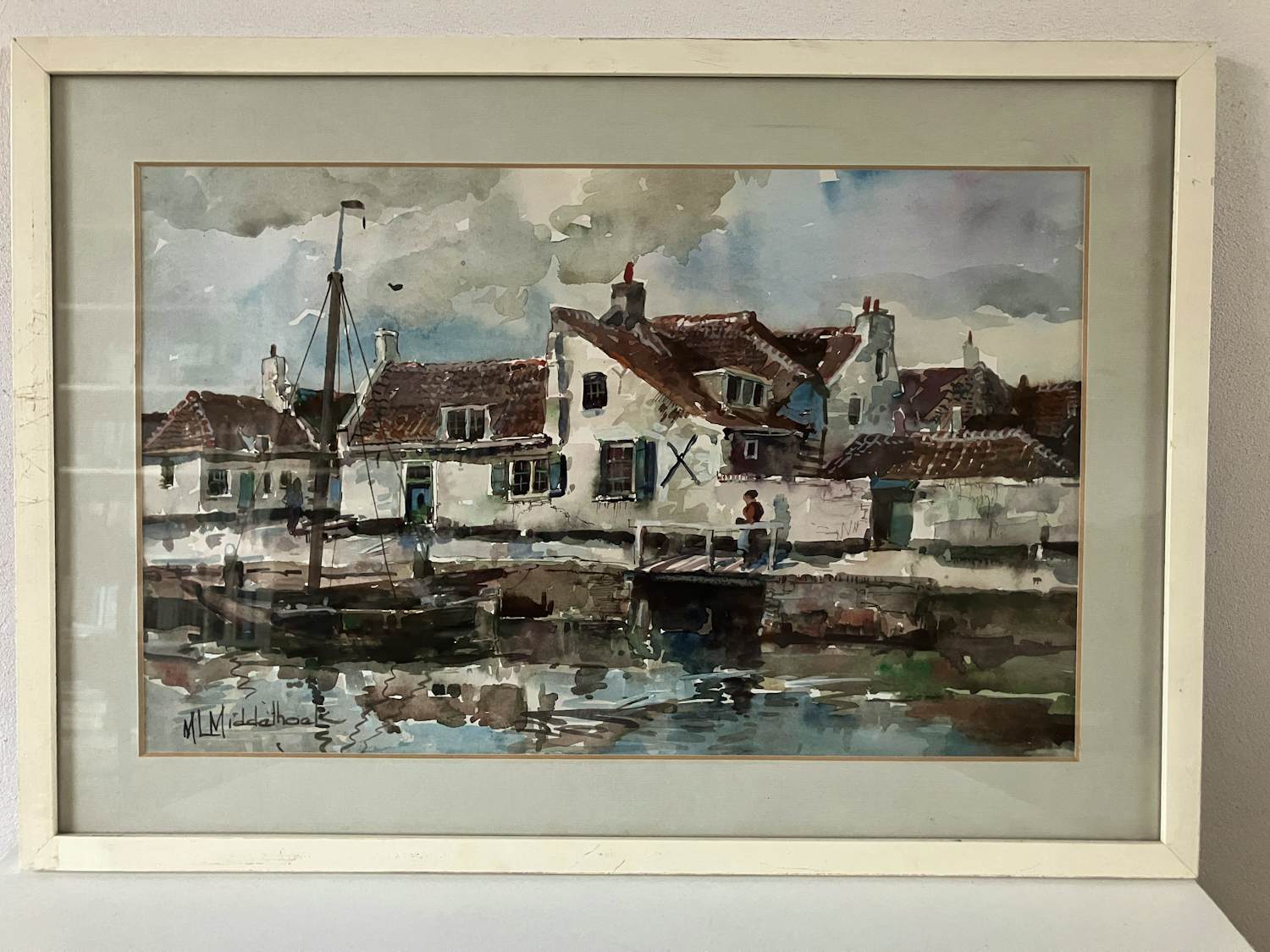 Martinus Leonardus Middelhoek - Haven van Brielle ca 1973 kopen? Bied vanaf 35!