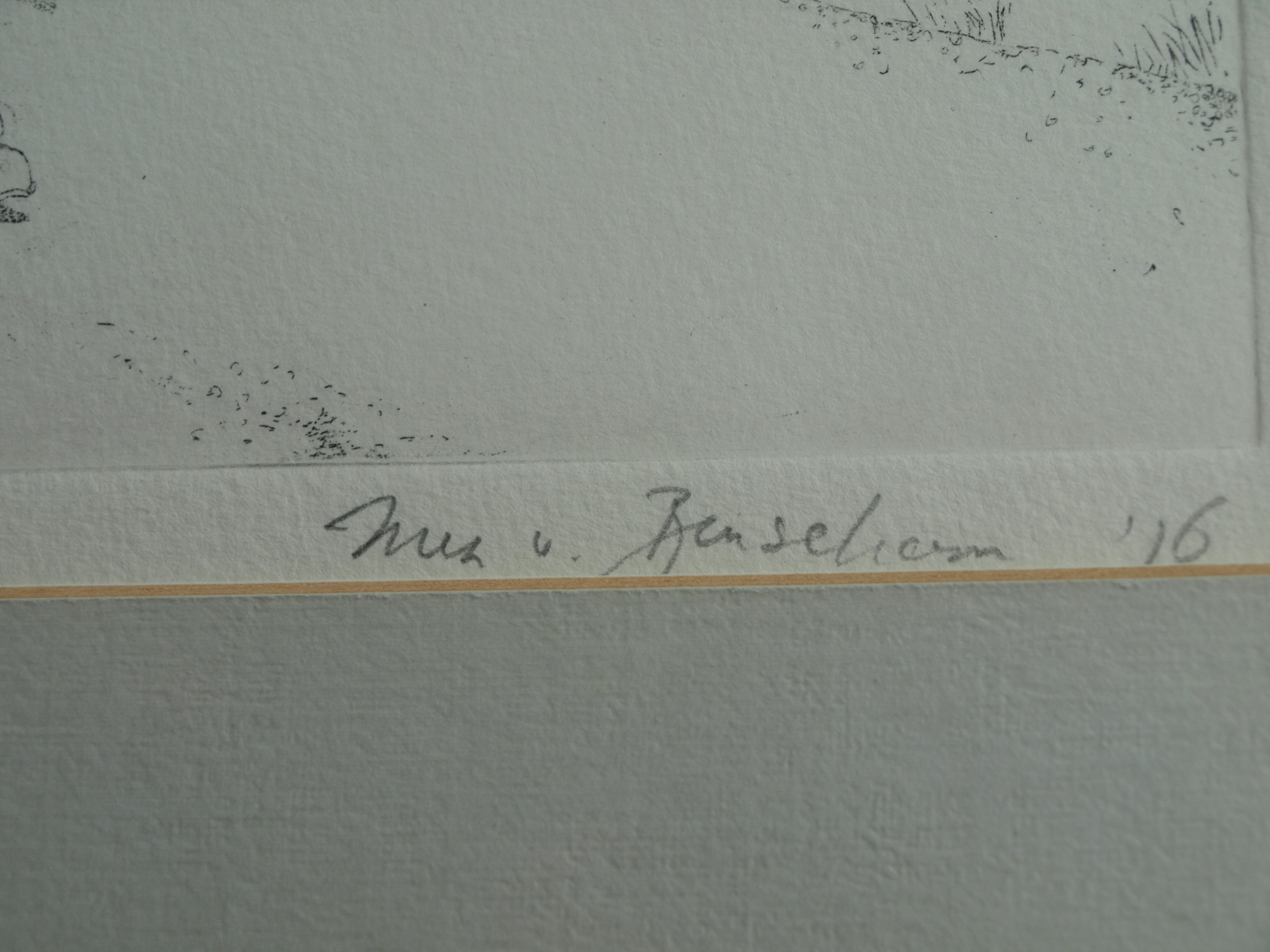 Inez van Beusekom - Ets, Mannen – gesigneerd & ingelijst – 1976  kopen? Bied vanaf 1!