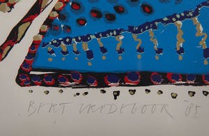 Bert Vredegoor - Blau, Bleu, Blue - 90/100 - 1985 - zeefdruk op papier kopen? Bied vanaf 20!