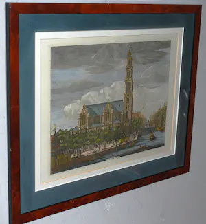 Jan Luyken - Westerkerk Amsterdam - Ets in kleur (ca. 1700) kopen? Bied vanaf 150!