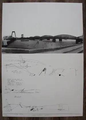 Auke de Vries - Litho: ontwerp Maasbeeld (1982) kopen? Bied vanaf 79!