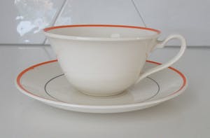 Firma Regout & Co - Vier art deco kop- en schotels kopen? Bied vanaf 32!