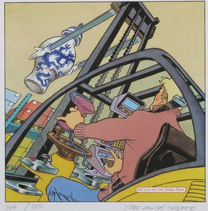 Theo van den Boogaard - Piëzografie, Dat is er een van Tempo-Team (Heftruckchauffeur) - Ingelijst kopen? Bied vanaf 1!