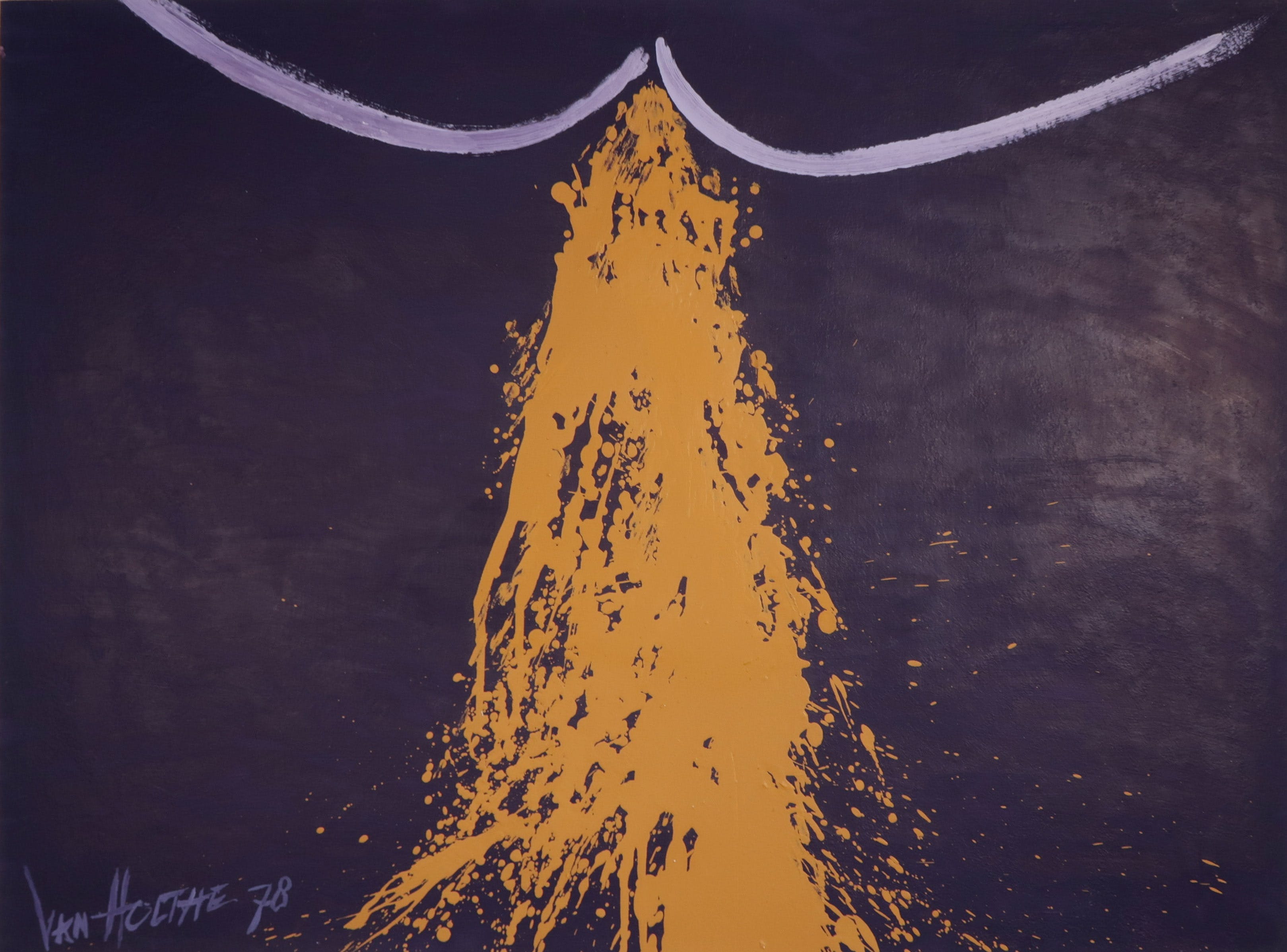 Jan van Holthe - Acryl op papier, Merde 26 kopen? Bied vanaf 20!