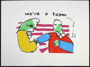 Herman Brood - Zeefdruk, We're a team kopen? Bied vanaf 120!