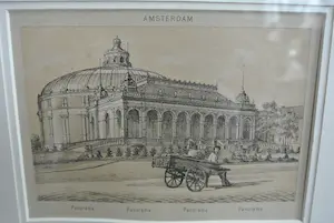 Niet of onleesbaar gesigneerd - Zestien Stadsgezichten & Brochure 'Herinnering aan Amsterdam' 1883 kopen? Bied vanaf 1!