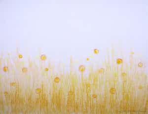 Johannes van Hoften - Gouache op karton, Zonder titel verkocht voor € 1!