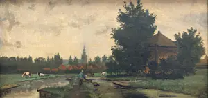 Johannes Jacobus van Oost - Landschap met vee kopen? Bied vanaf 85!
