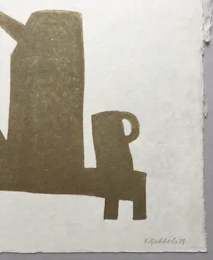 Klaas Gubbels - ‘Super saai stilleven’ - houtdruk op geschept papier - 2017 kopen? Bied vanaf 325!