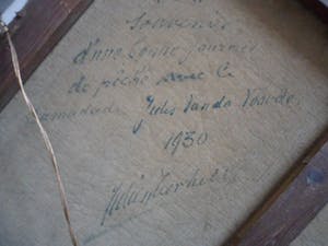 Adriaan Terhell - Terhell Adriaan Pseudoniem voor CH.Petit. Olie op doek.Vissers aan de waterkant. kopen? Bied vanaf 60!