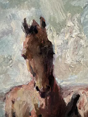 Jan Groenestein - Paarden op een dijk. kopen? Bied vanaf 350!