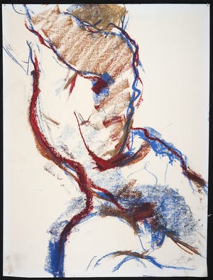Franscz Witte - Krijttekening, Model kopen? Bied vanaf 1!