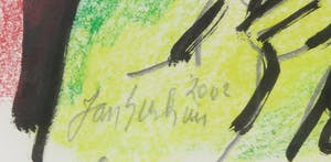 Jan Sierhuis - Pastelkrijt, aquarel, inkt en potlood op papier, Zonder titel - Ingelijst kopen? Bied vanaf 1!