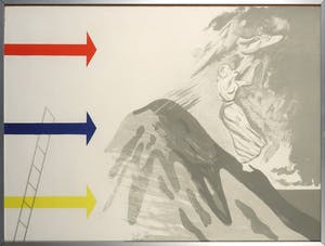 Hannes Postma - Litho, De Pijlen - Ingelijst kopen? Bied vanaf 1!