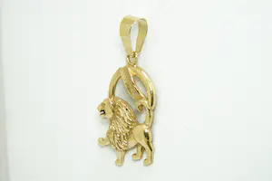 30 - Mooi gedetailleerde 14Krt gouden zodiac sterrenbeeld Leeuw hanger kopen? Bied vanaf 330!