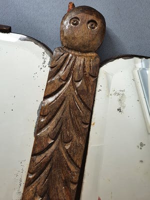 Curiosa - Antieke Vlinderspiegel uit de jaren 30 | Spiegels / Eikenhout | Nederlands kopen? Bied vanaf 1!